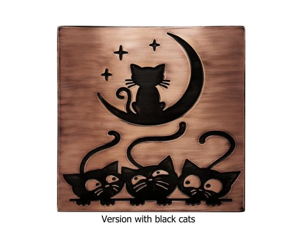 Cats and moon copper ile black version