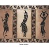 Three African woman tribal copper tiles