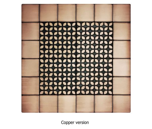 mosaic backsplash 24 copper tiles