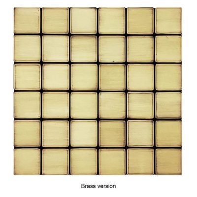 36 small handmade brass tiles