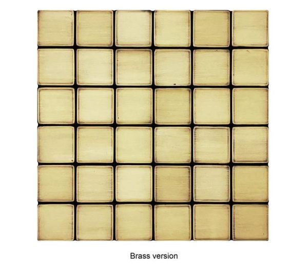 36 small handmade brass tiles