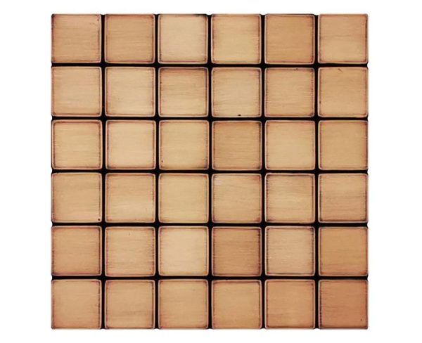 mosaic tiles backsplash - 36 small handmade copper tiles