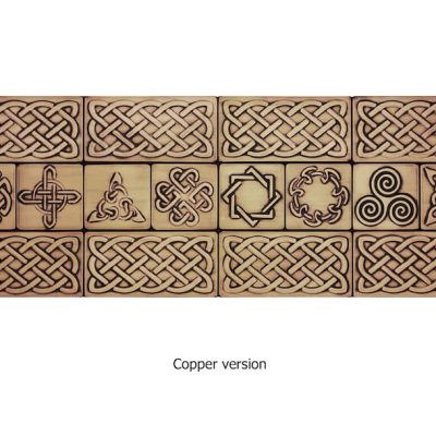 16 Handmade celtic copper tiles