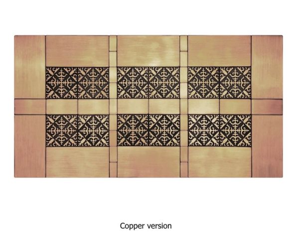 set of 48 handmade copper tiles
